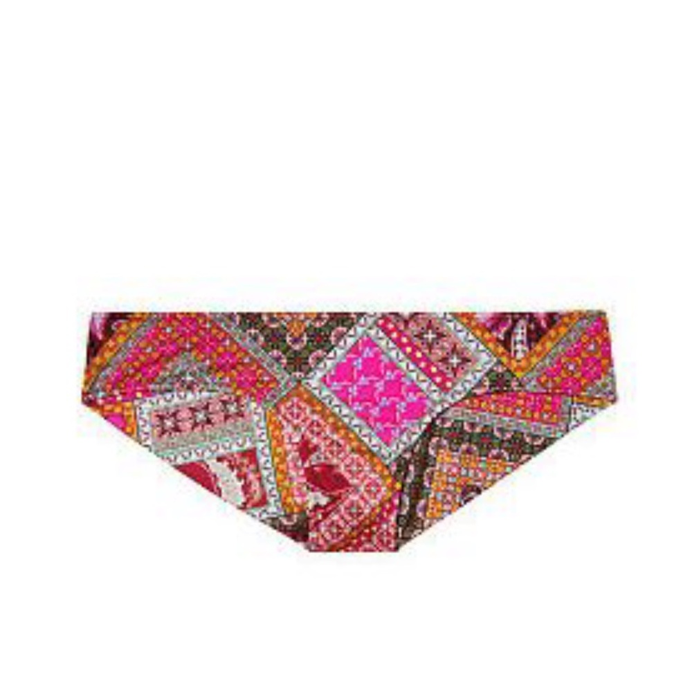 Victoria’s Secret Pink Orange Patchwork Bikini Bottom | S | NWT
